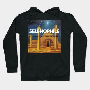 selenophile moon lover definition sticker Hoodie